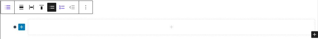 List toolbar